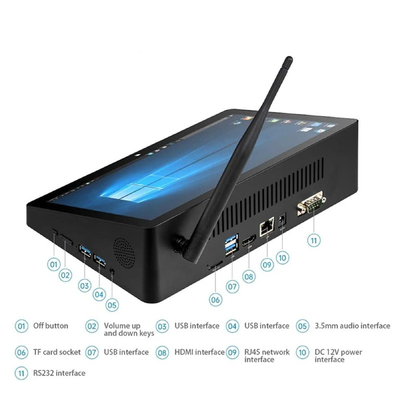 10.1 Inch POE Mini All In One PC Computers Windows Touchscreen 1920x1200 IPS